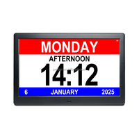 Pros 10 "Wifi intelligent calendrier numérique horloge Auto DST Table murale démence aînés rappels personnalisés rappels de médicaments Auto DST