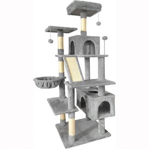 Wholesale Wooden Arranhador Para Gato Scratcher Tower <b>Cat</b> Tree House - Product Image 1