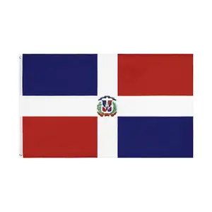 Flagnshow 90x150 cm poliester cetakan layar tahan air bendera Dominika