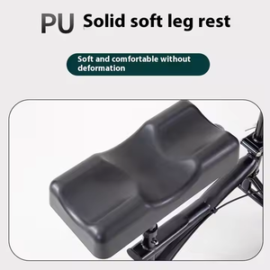 Walker lutut baja tahan karat lipat 4 roda, perlengkapan terapi rehabilitasi medis orang dewasa & penyandang cacat dapat disesuaikan untuk - Product Image 2