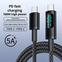Cable PD de carga rápida Dual tipo C de 100W, Cable DE DATOS DE PANTALLA Digital para Apple iPad 15, cargador de tableta, cámara de aluminio, ordenador