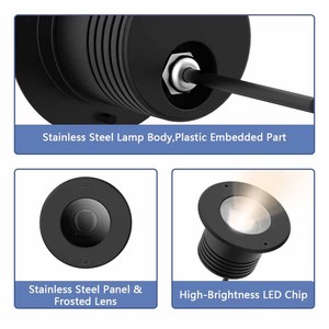 Factory <b>Landscape</b> Decorative Inground <b>Light</b> IP67 316 Stainless Steel Tempered Glass DC12V Customizable - Product Image 3