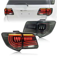 Conjunto de Luces Traseras LED de 12 V con Carcasa Ahumada, Luces de Freno Secuenciales DRL y Luz de Reversa para Toyota Fortuner