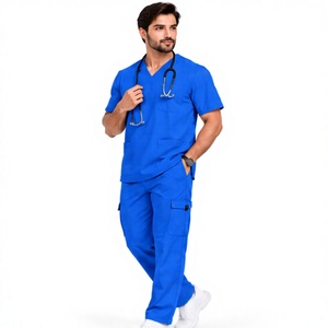 mens nursing medical <b>scrubs</b> <b>jogger</b> set breathable stretch hospital doctor nurse uniform custom logo fashionable comfortable - Product Image 1