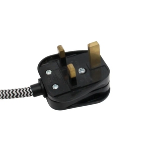 Câble en <span class=keywords><strong>tissu</strong></span> avec prise UK 220V, douille E27, cordon d'alimentation flexible pour luminaires domestiques - Product Image 5