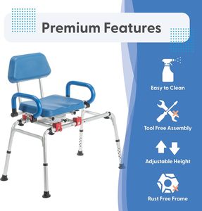 <span class=keywords><strong>Chaise</strong></span> de douche rotative <span class=keywords><strong>pour</strong></span> banc de transfert avec bras rembourrés Tabouret de siège de <span class=keywords><strong>baignoire</strong></span> <span class=keywords><strong>pour</strong></span> adultes Fournitures de thérapie de réadaptation <span class=keywords><strong>pour</strong></span> personnes âgées - Product Image 4