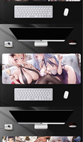 Tapis de souris rectangulaire surdimensionné en caoutchouc OE Blue avec clavier secondaire pour étudiants et joueurs d'e-sport - En stock