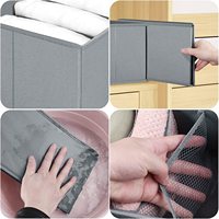 Armoire pliable carrée moderne, tiroir à vêtements lavable, compartiments de rangement, organisateurs, panneau en PP écologique moulé par injection