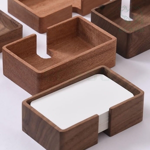 Boîte de rangement de bureau miniature personnalisée en bois, organiseur de bureau, porte-cartes de visite - Product Image 4