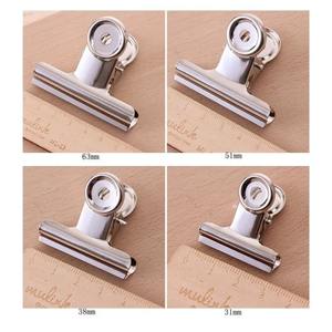 Promozionale all'ingrosso rotondo in metallo Grip Bulldog argento in acciaio inox bollette del biglietto Clip cancelleria ufficio - Product Image 3