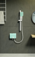 Ensemble de douche led intelligent ensemble de douche mural en laiton pour salle de bain ensemble de douche mitigeurs mural chaud froid robinet de salle de bain ensemble de douche
