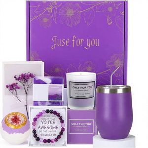High-end <b>Creative</b> <b>Gift</b> Box with Bath Salts, Soap and Candles, Holiday & Birthday <b>Gifts</b> for Best Friends - Product Image 1