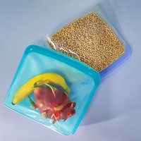 EU-gecertificeerde LFGB-goedgekeurde Pure Platinum Silicone 3000ML grote capaciteit fruit- en groentevochtbestendige opbergzak