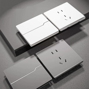 모던 클래식 PC 화이트 패널 86 스타일 전기 벽 조명 푸시 버튼 스위치 크리스탈 미러 장식 스트립 벽 스위치 - Product Image 4