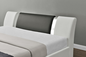 Willsoon design moderno, letto imbottito in pelle sintetica, portaoggetti in california,