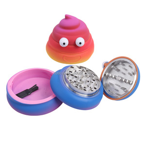 Nouveauté : Broyeur à herbes en métal 4 couches en forme de caca amusant, coloré arc-en-ciel, en alliage de zinc, accessoires pour fumeurs, cadeau - Product Image 5