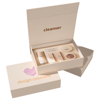 Boîte de cosmétiques nettoyant avec design de logo personnalisé boîte cadeau en papier à couvercle magnétique pour parfum produits de soins de la peau boîte d'emballage