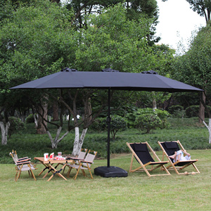<span class=keywords><strong>Parasol</strong></span> de jardin rectangulaire à 3 côtés Parapluie cadre en acier Pare-soleil extérieur pour jardin restaurant Couverture imperméable en polyester - Product Image 1