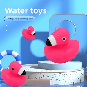 Mini Flamingo âm thanh làm Vinyl tắm đồ chơi cho trẻ em qua biên giới bán buôn nhựa bé căng thẳng cứu trợ nước chơi đồ chơi - Product Image 3
