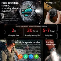 Nuevo Reloj Inteligente LC21 para Hombre, para Exteriores, con Más de 100 Deportes, Navegación, Frecuencia Cardíaca, Llamadas Bluetooth, Resistente al Agua IP68, Reloj Inteligente Duradero