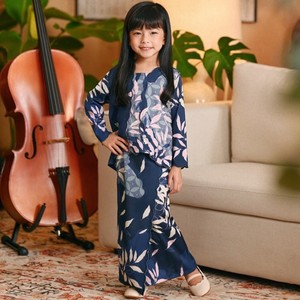 SIPO-traje de estilo malayo para niñas, traje colorido estilo Peplum musulmán, bazu Kurung, conjuntos de dos piezas, ropa islámica para niños - Product Image 1