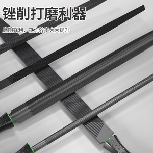 Baolian Industrial Files 6 8 10 12 Inch Triangular Round Flat Sanding Tools High Strength Steel With Rubber Handle - Product Image 2