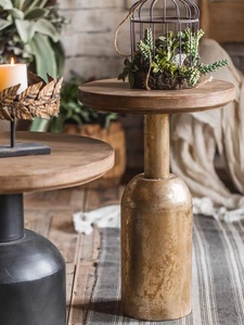 <span class=keywords><strong>Tavolino</strong></span> in stile retrò paese americano retrò log creativo soggiorno divano balcone <span class=keywords><strong>tavolino</strong></span> vecchio tavolo angolare in legno massello - Product Image 2