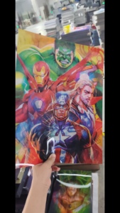 Carte lenticulaire 3D, image 3D à effet de bascule, Marvel <span class=keywords><strong>Comics</strong></span> VS les Avengers, en plastique, taille 11" x 16" - Product Image 4
