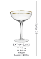 Verre à eau nordique moderne soufflé à la main en verre soufflé durable avec des rayures créatives et un verre highball transparent pour vin rouge