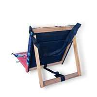 Chaise longue de plage confortable, personnalisable, portable, légère, réglable, avec support dorsal en bois rembourré, pour l'extérieur