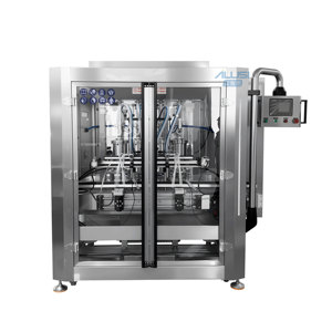 Fully Automatic 4 Heads Servo Piston Filling Machine PLC <b>Control</b> High Accuracy Viscous Liquid Paste Bottle Filler With Conveyor - Product Image 1