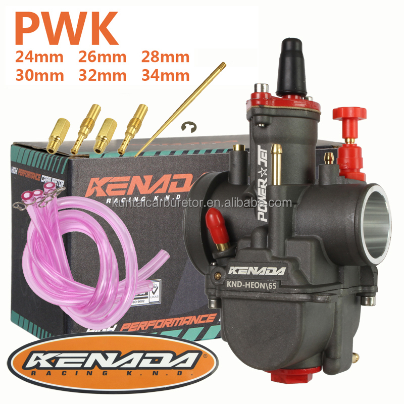 Kenada Pwk 28 24-34mm Carburador de corrida preto Carb para Keihin Honda Yamaha Suzuki 2t 4t Motor 125-350cc Atv Scooters Motocicleta