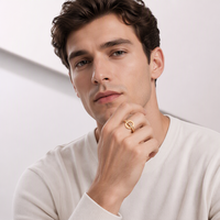 Bague Entrelacée en Acier Inoxydable Plaqué Or 18K avec Chiffres Romains pour Femme, Double Bande Empilable avec Zircon Cubique, Étanche et Inaltérable, Bijou Éternité