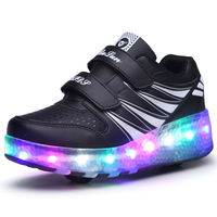 Chaussures à roulettes lumineuses LED pour enfants, baskets de sport décontractées personnalisées en usine