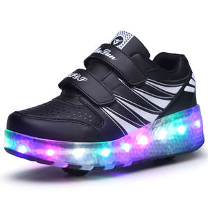 Nhà máy tùy chỉnh thời trang trẻ em Sneakers phát quang LED Đèn duy nhất con lăn trượt băng trẻ em giản dị Giày thể thao - Product Image 2