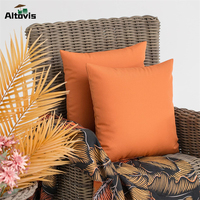 Décoration d'intérieur chaise d'extérieur décorative moderne coussins carrés orange pour canapé blanc