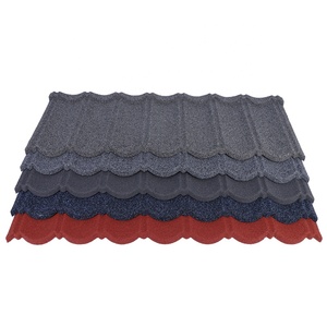 Tuiles de toit en acier revêtues de pierre de conception moderne Linyi en gros, couleur sable, résistantes à la chaleur - Product Image 3