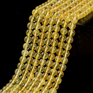 Perle di <span class=keywords><strong>Ambra</strong></span> Dorata Naturale Premium, Pietre Rotonde Traslucide Gialle Autentiche per Creazione di Gioielli Energetici Fai-da-Te - Product Image 3