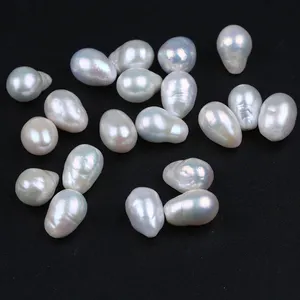 Vendita calda 9-11mm perle sciolte bianche a forma di coda Edison d'acqua dolce naturale per la creazione di gioielli fai da te