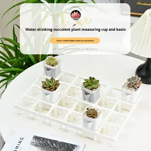 Pot de fleurs auto-arrosant en plastique PP moderne P415 pour la plantation de plantes succulentes - Product Image 2
