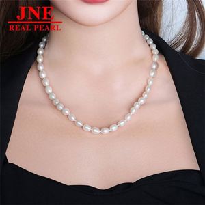 Natural Pearl Necklace White Bead C Clover Pearl Necklace Mother's Gift for <strong>Elders</strong> Mother's Day - Product Image 4