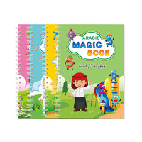 Cahier Magique Personnalisé pour Enfants, Réutilisable, pour la Calligraphie et l'Écriture, avec Sillons