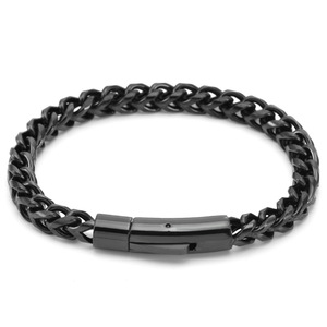 पुरुषों लक्जरी स्टेनलेस स्टील आधुनिक लिंक श्रृंखला, पुरुषों के लिए गहने 18k प्लेटेड, लॉक आकार ईसाई पार्टी उपहार के साथ ब्रेसलेट - Product Image 5