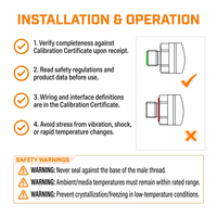 Capteur de pression résonant haute précision en acier inoxydable 316L - Précision de 0,01 % FS, plage 1-3,5 bars, indice de protection IP66 pour environnements difficiles