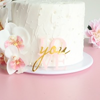 Décoration de gâteau en acrylique de style ins pour la Saint-Valentin avec décoration de cupcake en forme de cœur, décoration de gâteau pour les décorateurs de gâteaux