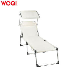 Tumbona Plegable Woqi 190x58x28cm con Respaldo Ajustable, Transpirable, para Uso en Exteriores, Playa, Jardín y Terraza - Product Image 3