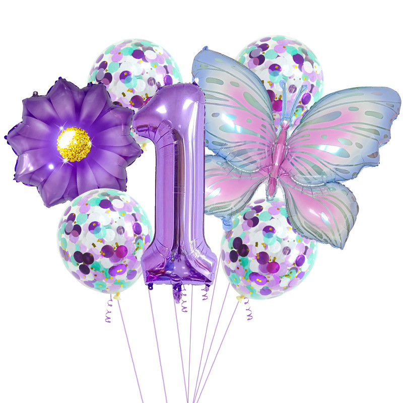 Set di farfalle rosa e viola 1