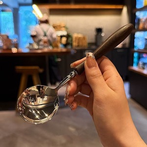 Imitation Chicken Wing Wood Round <b>Spoon</b> Stainless Steel Rust Resistant <b>Serving</b> <b>Spoon</b> For Catering - Product Image 3