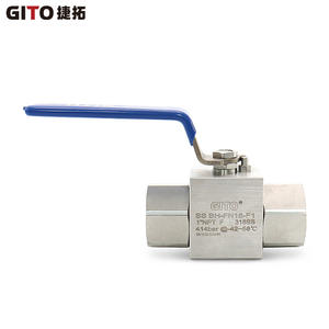 Vanne à boisseau sphérique manuelle haute pression GITO BH à tige carrée 316L & 304, filetage interne 1 pouce pour le contrôle de l'eau, personnalisable OEM - Product Image 5