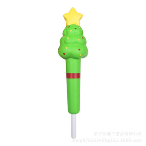 Pu Fidget Toy Christmas Santa Pen Cap Shape Slow <b>Rebound</b> Stress Relief Gift For Kids 2 To 4 Years Unisex - Product Image 3